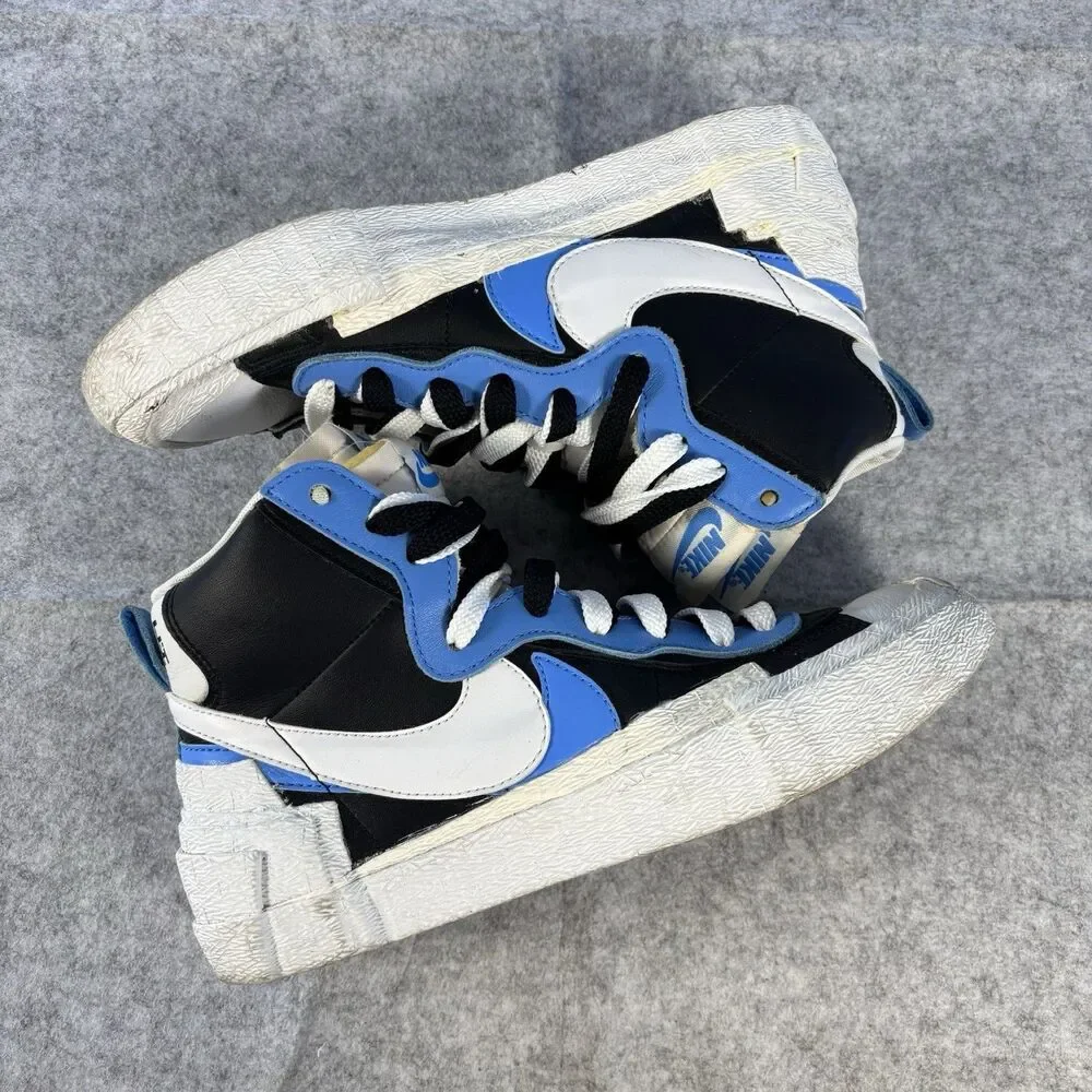 BV0072-001 - Mens 6.5 / Womens 8 - Nike x Sacai Blazer Mid Black Blue Sneakers